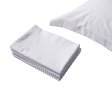 Hotel Guestroom Linen Set 0.5cm Satin Stripe Cotton Pillowcase